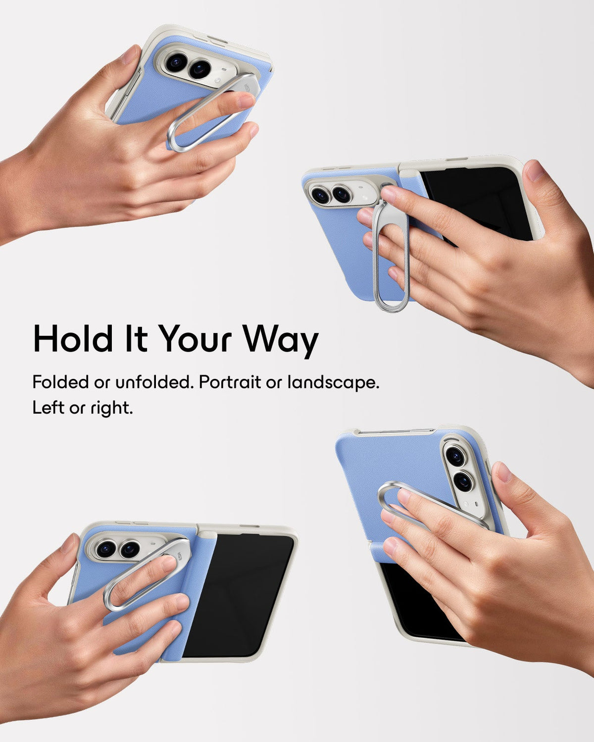Misty Vegan Leather iPhone Duo Magsafe Case with Stand Hold It Your Way