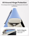 Misty Vegan Leather iPhone Duo Magsafe Case with Stand All-Around Hinge Protection