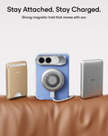 Misty Vegan Leather iPhone Duo Magsafe Case with Stand Stay Attached. Stay Charged.