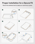 Misty Vegan Leather iPhone Duo Magsafe Case with Stand Proper Installation for a Secure Fit