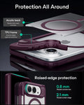 Deep Burgundy iPhone Duo Magsafe Slim Phone Case Protection All Around