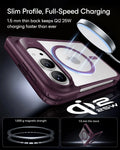Deep Burgundy iPhone Duo Magsafe Slim Phone Case Slim Profile, Full-Speed Charging