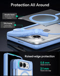 Misty Blue iPhone Duo Magsafe Slim Phone Case Protection All Around