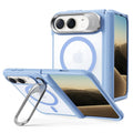 Frosted Misty Blue iPhone 18 Pro Max Magsafe Slim Phone Case with Stand