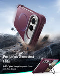 Deep Burgundy iPhone Duo Tough Phone Case Magsafe with Stand For Life's Greatest Hits