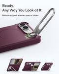 Deep Burgundy iPhone Duo Tough Phone Case Magsafe with Stand Ready, Any Way You Look at It