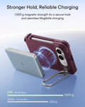 Deep Burgundy iPhone Duo Tough Phone Case Magsafe with Stand Stronger Hold, Reliable Charging