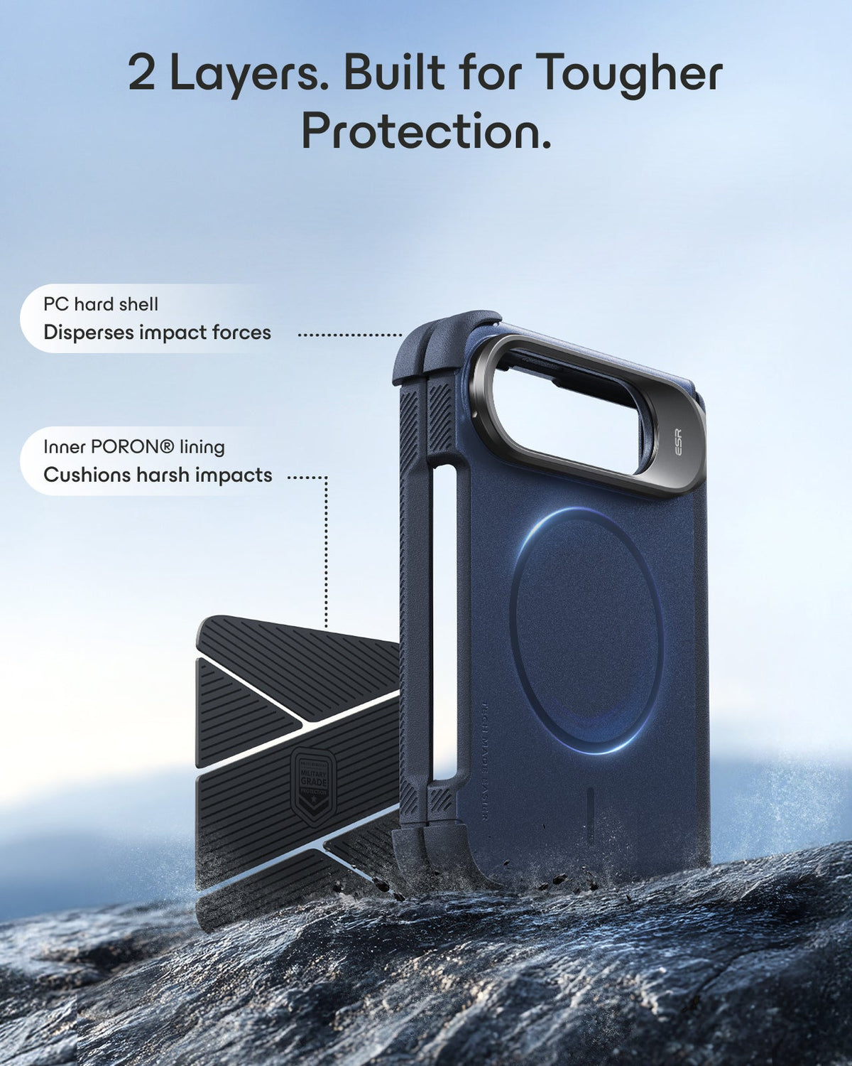 Night Sky iPhone Duo Tough Phone Case Magsafe with Stand  2 Layers. Built for Tougher Protection.