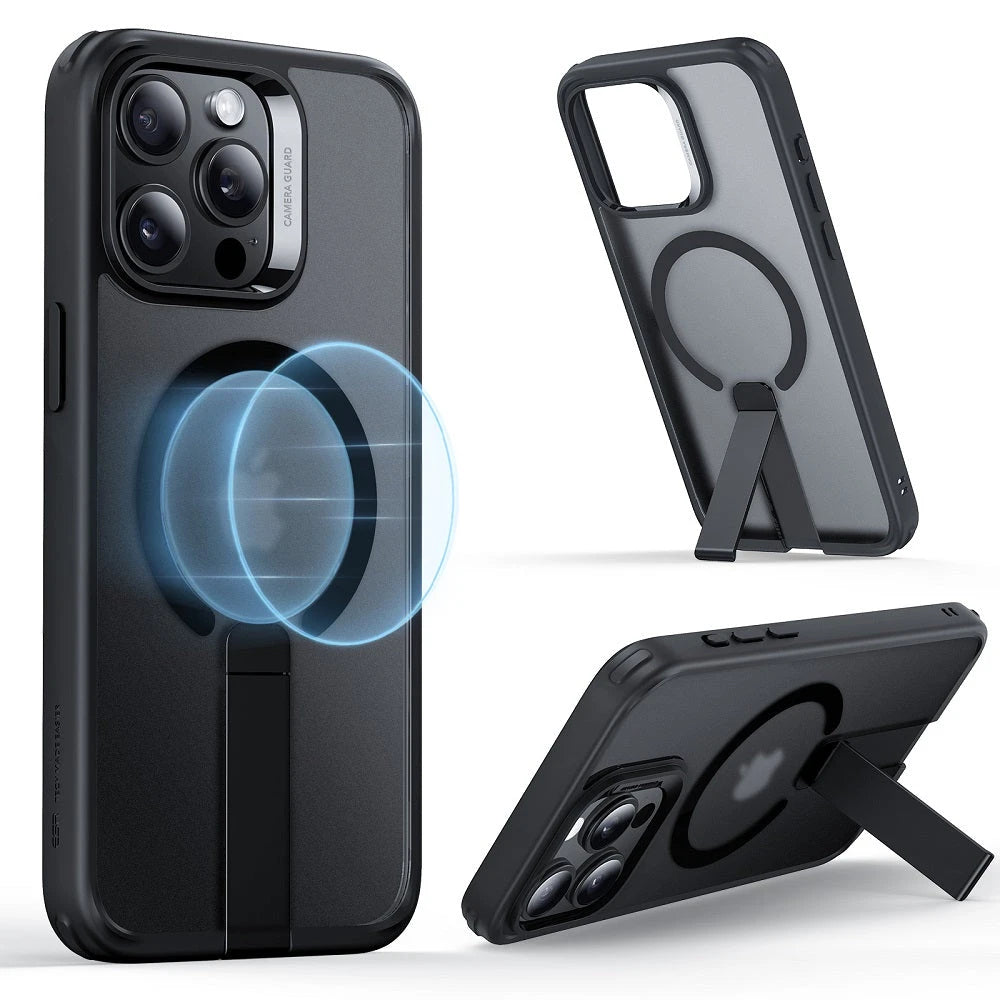 iPhone 15 Pro Boost Flickstand Case (HaloLock) - Frosted Black ESR