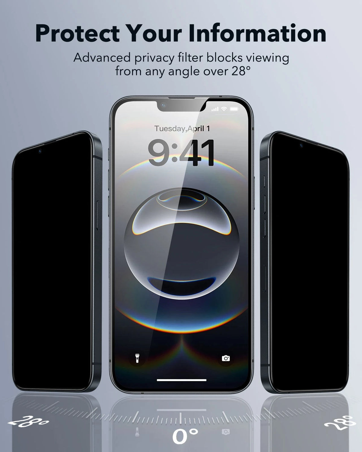 iPhone 16e UltraFit Classic Privacy Screen Protector - 3 Pack ESR ESR