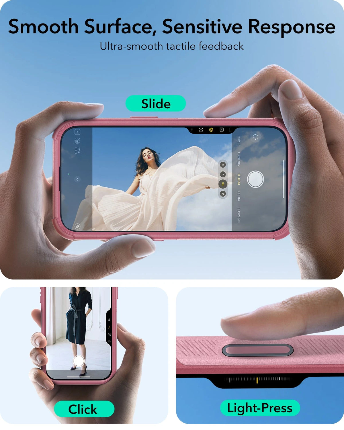 iPhone 16 Cyber Tough Magnetic Case (Camera Control, Stash Stand) - Pink ESR ESR