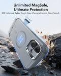 iPhone 16 Plus Cyber Tough Magnetic Case (Camera Control, Stash Stand) - Light Grey ESR ESR
