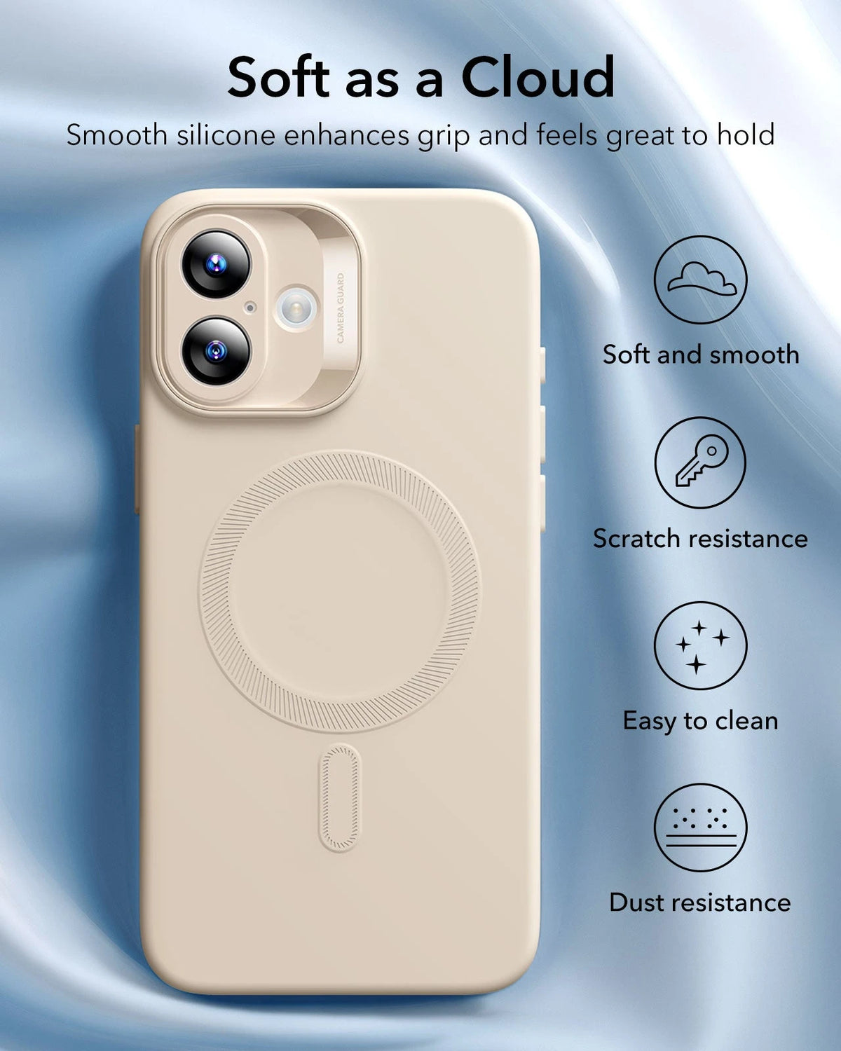 iPhone 16 Plus Cloud Soft Magnetic Case (Camera Control) - Light Tan ESR ESR
