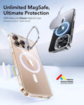 iPhone 16 Pro Classic Hybrid Magnetic Case (Camera Control, Stash Stand) & Privacy Screen Protector Bundle - Clear ESR ESR