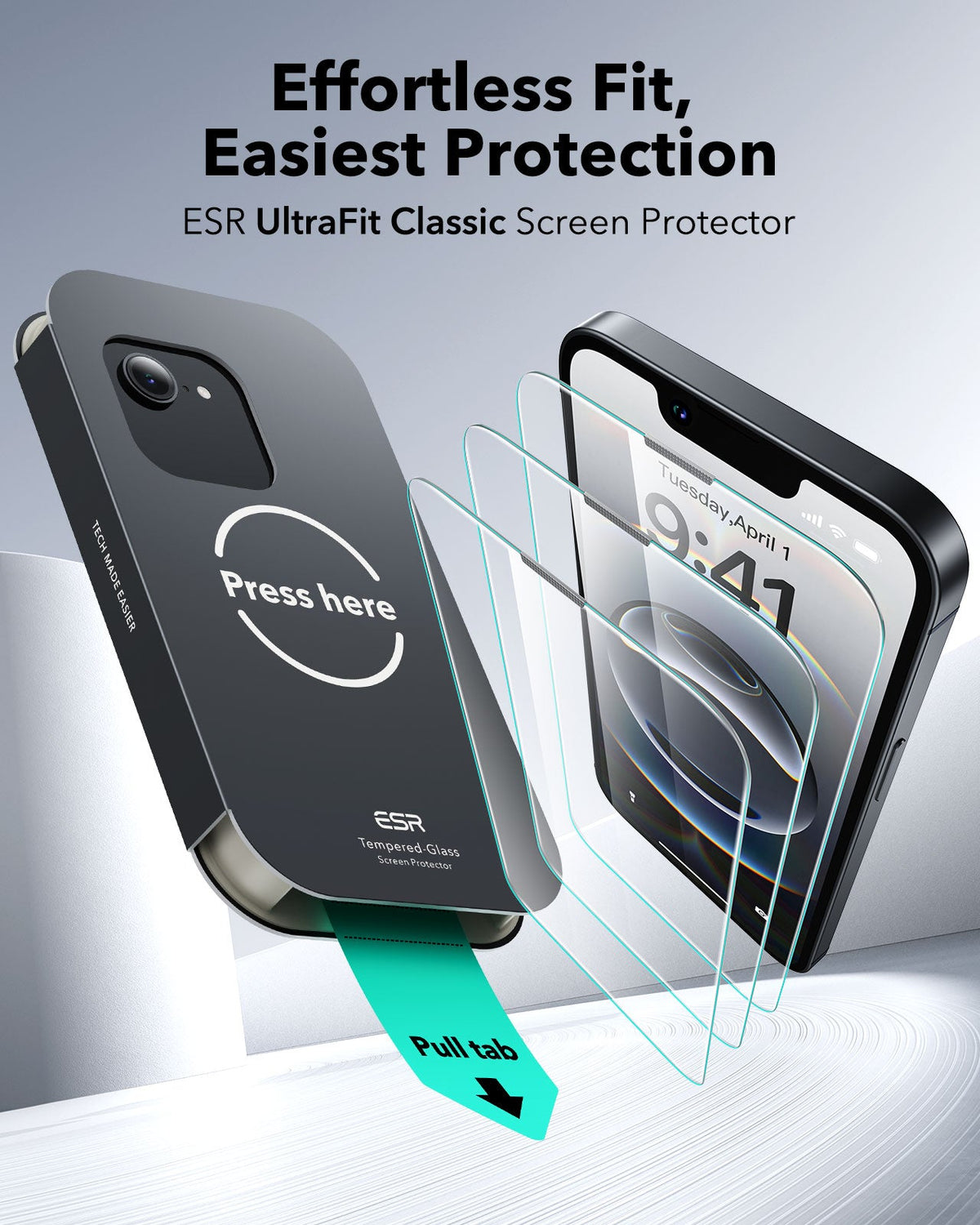 iPhone 16e UltraFit Classic Screen Protector - 3 Pack ESR ESR