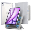 ipad air 13 inch magnetic case with tempered glass screen protector grey
