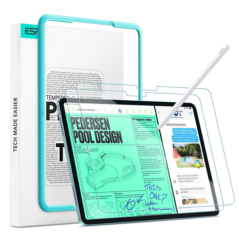 iPad Air 11" (2025) Paper-Feel Tempered Glass Screen Protector - 2 Pack ESR ESR
