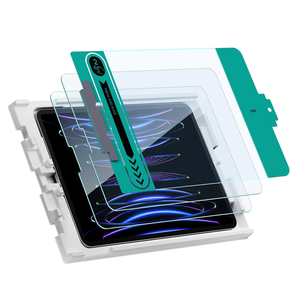 iPad Pro 11″ (4th/3rd/2nd/1st Gen) and Air 10.9″ (5th/4th Gen) Tempered-Glass Screen Protector - 2 Pack ESR ESR