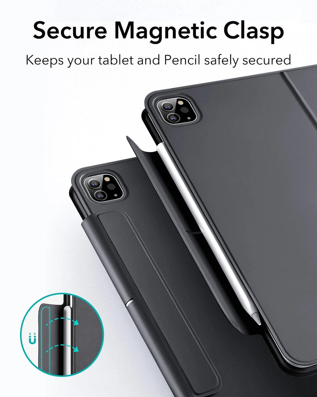 iPad Pro 12,9 Zoll (2022/2021/2020/2018) Rebound Magnetische Tastatur - DE Layout - ESR